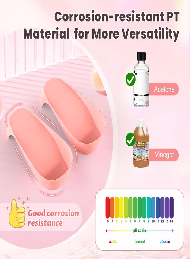 Yokilly Toe Nail Soaking Bowl: Large Size Acetone Proof Toe Soaking Tray for DIY enthusiasts Home Use - Shoe Design Foot Soaking Bath Tub for Soak Off Dip Powder Gel Polish Remover (Pink) - Image 5